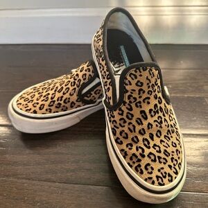 VANS Leopard Print Slip-On Sneakers